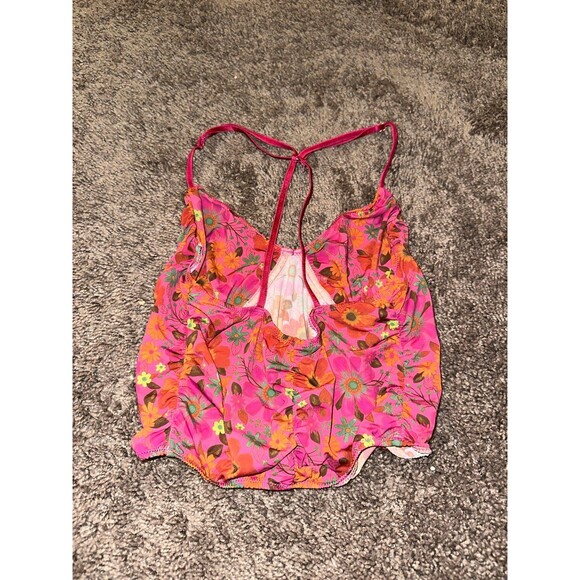 NATURAL LIFE Pink Floral Crop Top - Picture 3 of 4